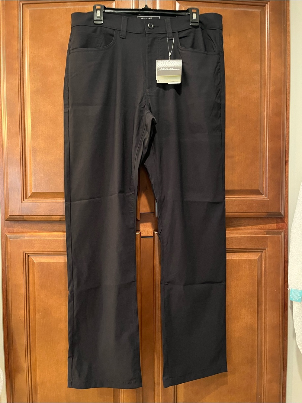 NWT Eddie Bauer Men's Black Bootcut Performance Pants